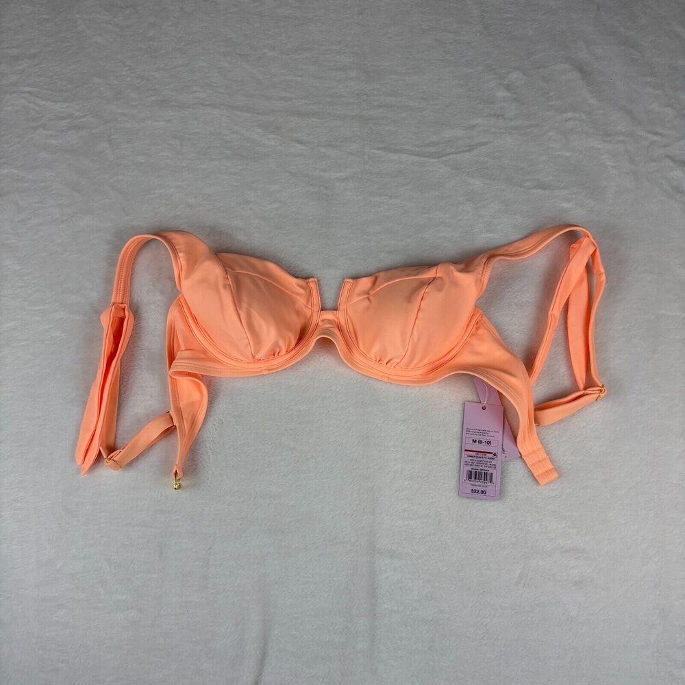 Wild Fable Bikini Top Womens Medium (8-10) Orange Underwire‎ Removable Pads